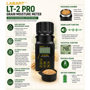 LABART Smart Grain Moisture Meter for 25 Kinds of Grains LT-2 Pro